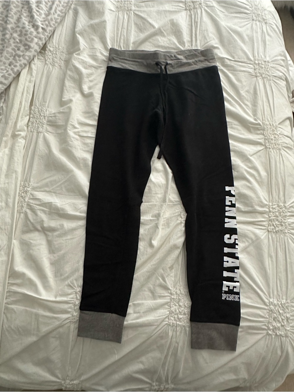 PINK Victoria's Secret Black and Gray Yoga Leggings